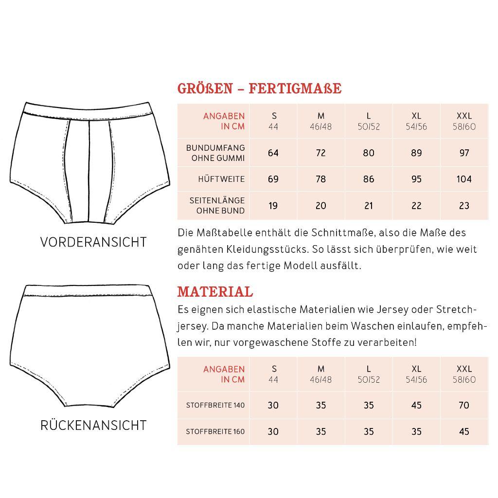 Papierschnittmuster Männer Pant Herr John S-XXL